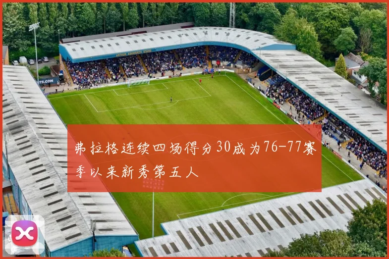 弗拉格连续四场得分30成为76-77赛季以来新秀第五人
